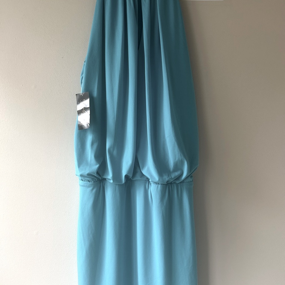 Thalia Sodi Embellished Halter Dress - Turquoise